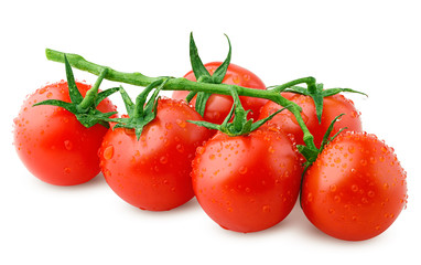 tomato cherry isolated on white background, clipping path, full depth of field