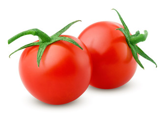tomato cherry isolated on white background, clipping path, full depth of field