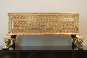 Gold storage chest antique