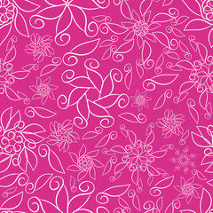 Pink Abstract Ornamental Florals