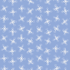 Christmas snow seamless with beautiful snowflakes