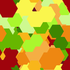Seamless vector EPS 10 Abstract geometric pattern with Hexagons. Multicolor Figures. Texture for print and Banner