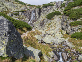 Skok waterfall High Tatras mountain, summer sunny day, Strbske Pleso, Slovakia © Kristyna