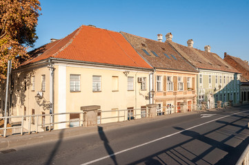 Architectural details of old houses in Serbian city of Petrovaradin.