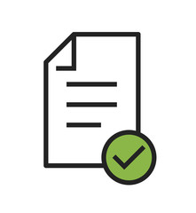 In compliance icon vector that shows a company passed inspection