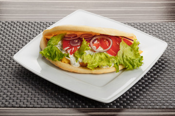 Greek Gyros with Fries and Salad