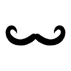 Fototapeta premium Isolated silhouette of moustache. Vector illustration design