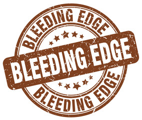 bleeding edge brown grunge stamp