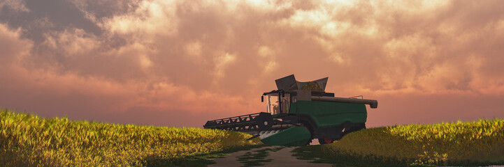 illustration of a tractor circulating