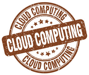 cloud computing brown grunge stamp