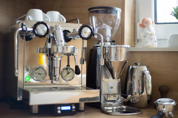 coffe machine on kitchen