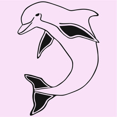 dolphin silhouette vector isolated