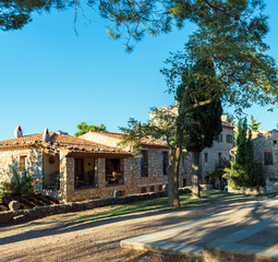 Obraz premium View of the buildings in the village Siurana, Tarragona, Catalunya, Spain.