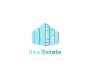 Real estate buildings logo - illustration	