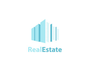 Real estate buildings logo - illustration	