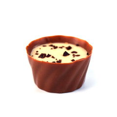 Beautiful Chocolat Isolated on White Background. Sweet food