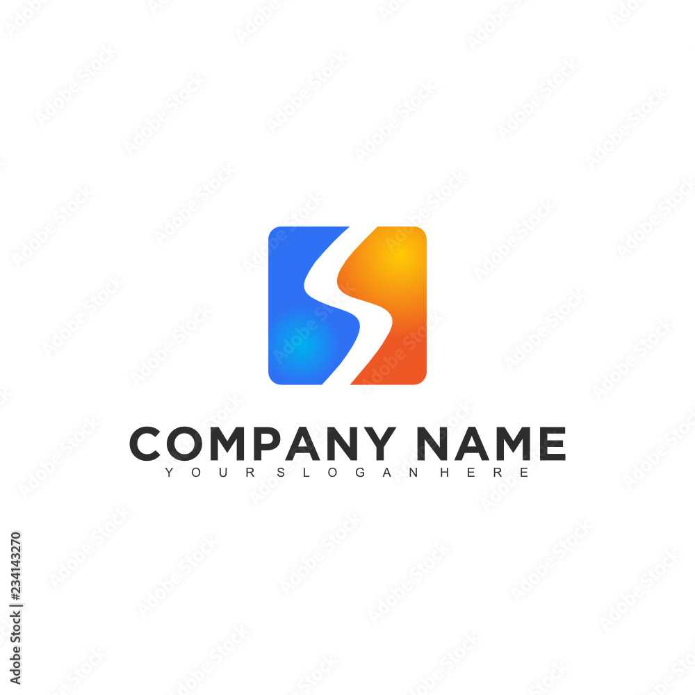 Poster simple minimalistic modern professional logo design of technology vector eps illustrator template