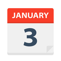 January 3 - Calendar Icon