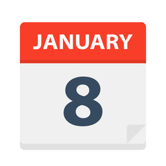 January 8 - Calendar Icon