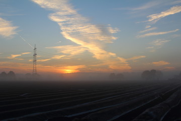 bunte Farben beim Sonnenaufgang