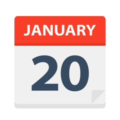 January 20 - Calendar Icon