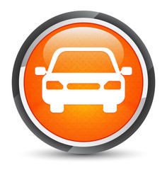 Car icon galaxy orange round button