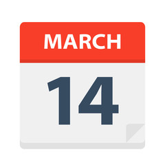 March 14 - Calendar Icon