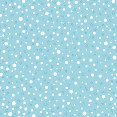 Vector seamless pattern - falling snow.