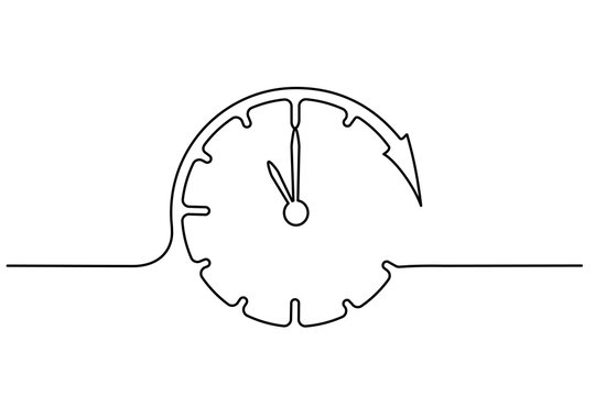 Clock with arrows icon on white background