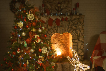 Interior on the eve of Christmas