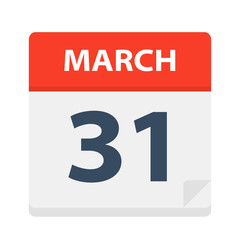 March 31 - Calendar Icon
