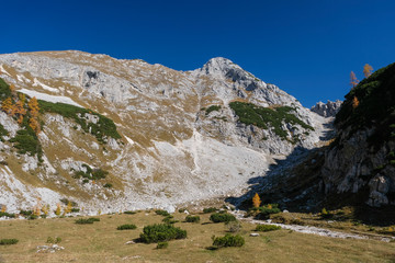 Mali Draski vrh mountain in autumn in Slovenia
