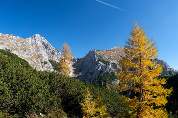 Mali Draski vrh mountain in autumn in Slovenia