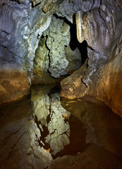 Cave with a lake inside