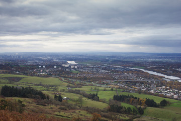 Fototapeta na wymiar The Clyde Valley on a winter morning 