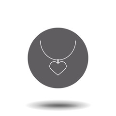 heart pendant vector icon