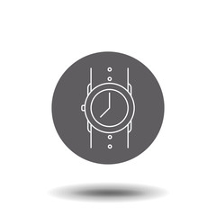 Wristwatch vector outline icon isolated on transparent background, high quality linear Wristwatch concept can be used web and mobile
