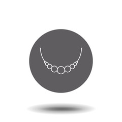Necklace with gem hand drawn outline doodle icon. Female accessory - necklace vector sketch illustration for print, web, mobile and infographics isolated on white background.