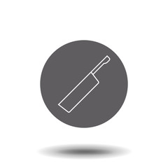 Fototapeta premium Knife outline icon. linear style sign for mobile concept and web design. kitchen knife simple line vector icon. Symbol, logo illustration.