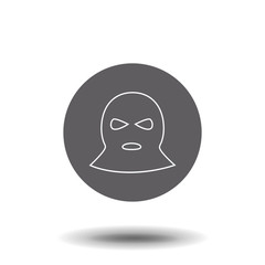 robber icon. outline vector sign, linear style pictogram isolated. Symbol, logo illustration.
