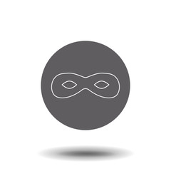 Eye mask line icon, outline vector sign, linear style pictogram isolated. Masquerade ball symbol, logo illustration.