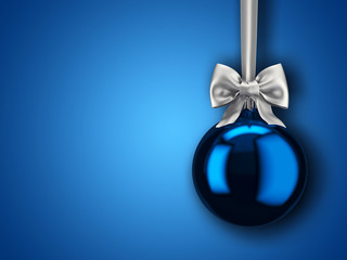 3D Rendering Christmas ball on a dark background