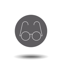 glasses line icon, outline vector logo, linear pictogram isolated, pixel perfect illustration