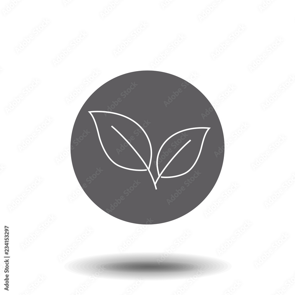 Poster leaf outline icon. linear style sign for mobile concept and web design. eco simple line vector icon.