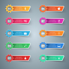 Cogwheel, gear icon. Business infographics.