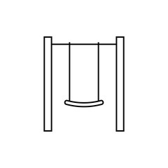 Swings concept line icon. Linear Swings concept outline symbol design. This simple element illustration can be used for web and mobile.