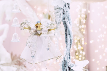 Décoration de Noël, figurine en forme de fée