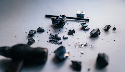 mineral of galena on a white background