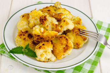 Cauliflower fried in batter