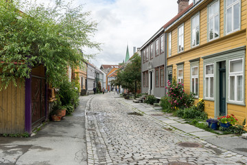 Altstadt Bakklandet in Trondheim